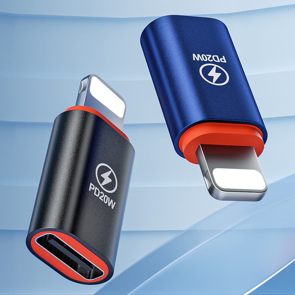Techsuit Premium OTG Adaptér HyperPort (A3) Type-C na Lightning PD20W pro iPhone černá oranžová - náhled 3