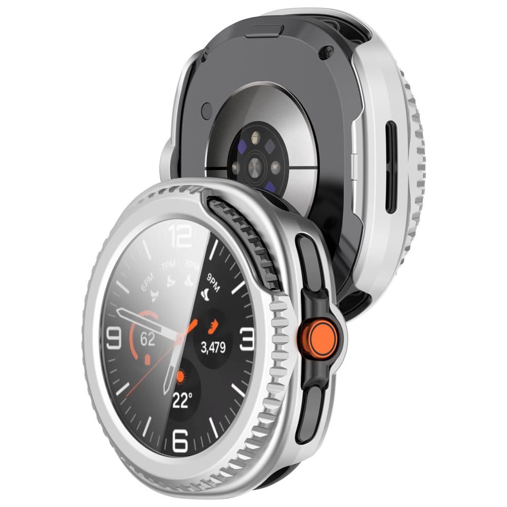 Techsuit Defense360 Pro s ochranným sklem pro Samsung Galaxy Watch8 Classic stříbrná - náhled 3