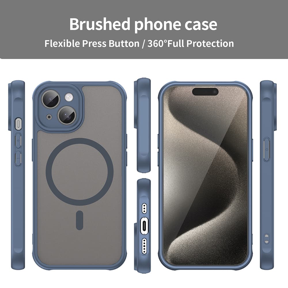 Techsuit HaloFrost II MagSafe pro iPhone 15 námořnická modrá - náhled 3