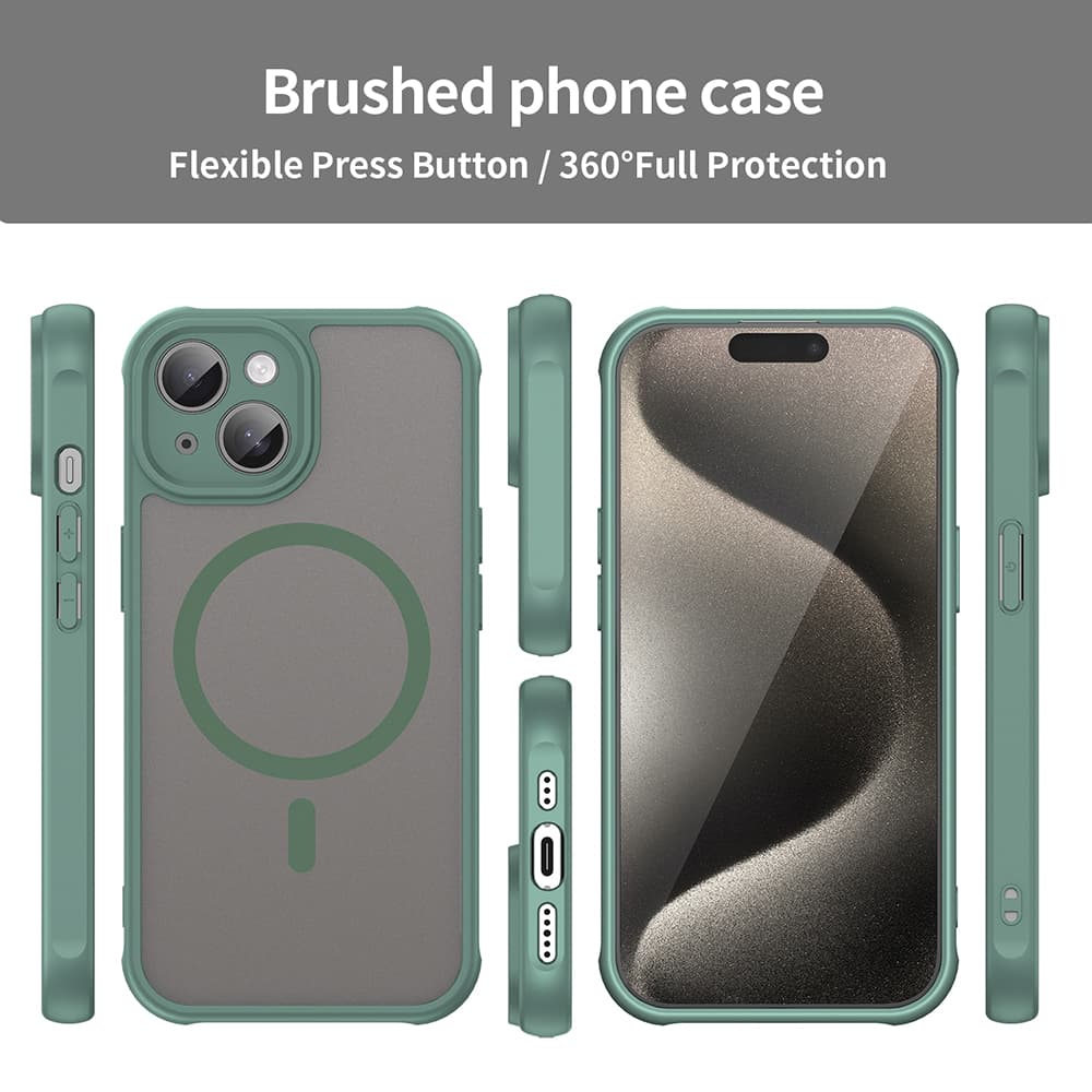 Techsuit HaloFrost II MagSafe pro iPhone 15 Plus zelená - náhled 3