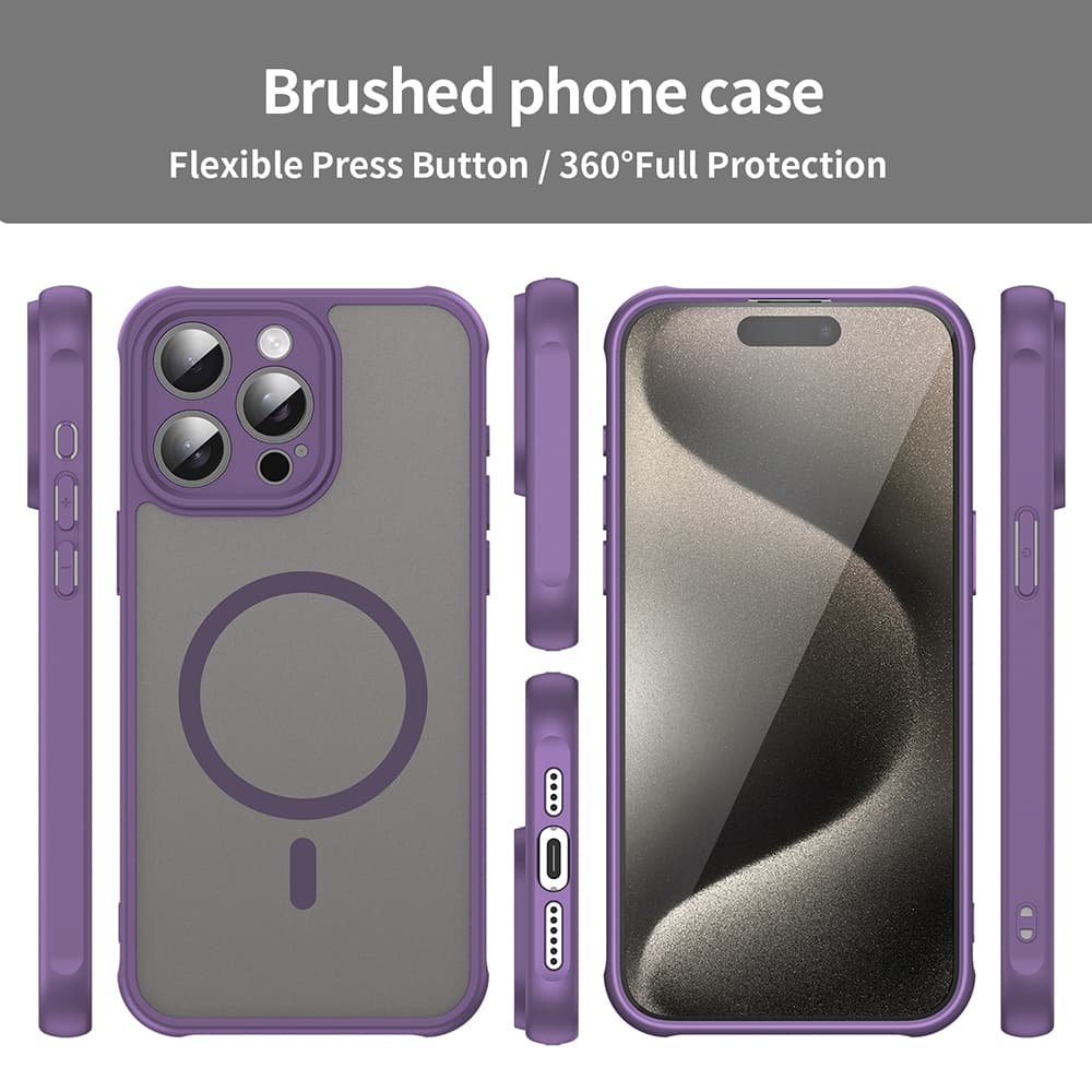 Techsuit HaloFrost II MagSafe pro iPhone 15 Pro Max fialová - náhled 3