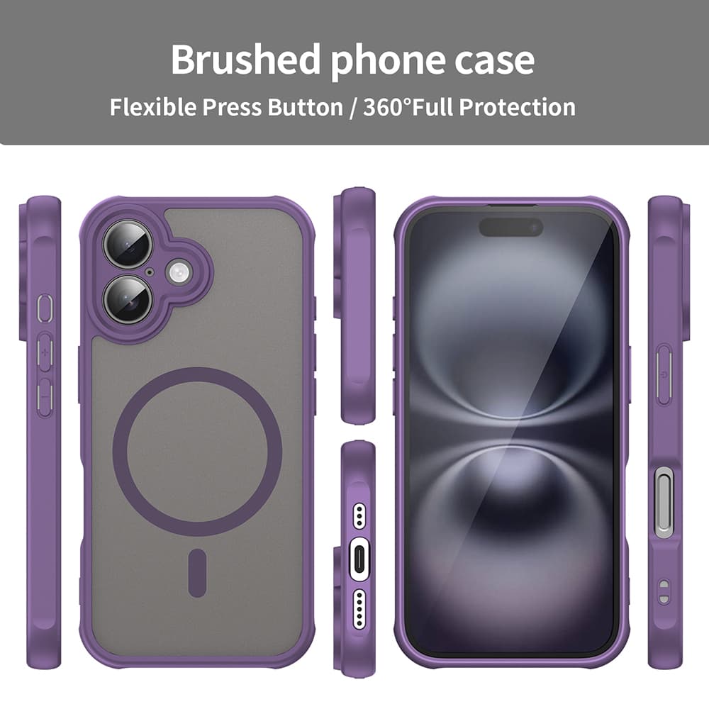 Techsuit HaloFrost II MagSafe pro iPhone 16 fialová - náhled 3
