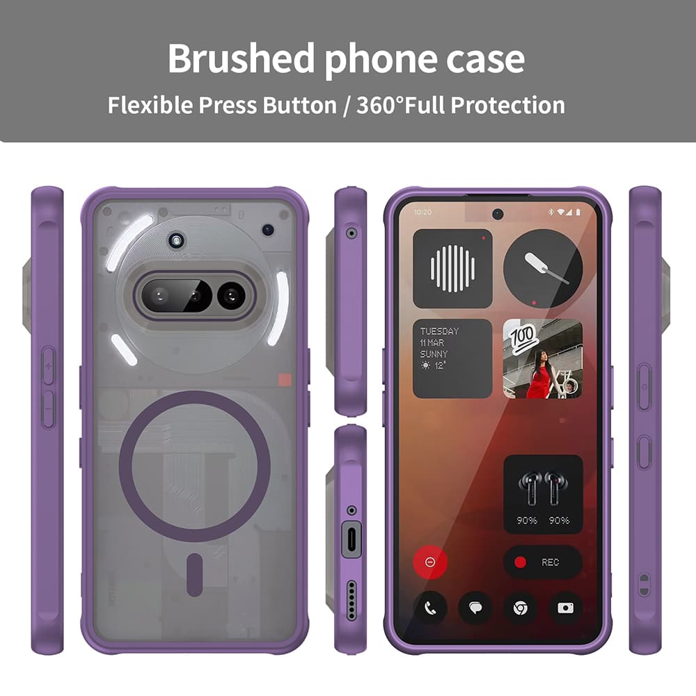 Techsuit HaloFrost II MagSafe pro Nothing Phone 3a fialová - náhled 3