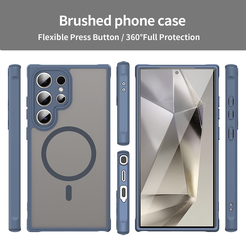 Techsuit HaloFrost II MagSafe pro Samsung Galaxy S24 Ultra tmavě modrá - náhled 3