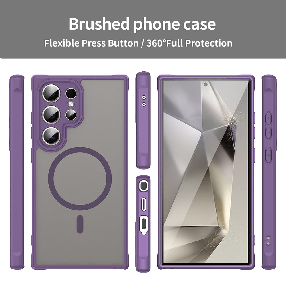 Techsuit HaloFrost II MagSafe pro Samsung Galaxy S24 Ultra fialová - náhled 3