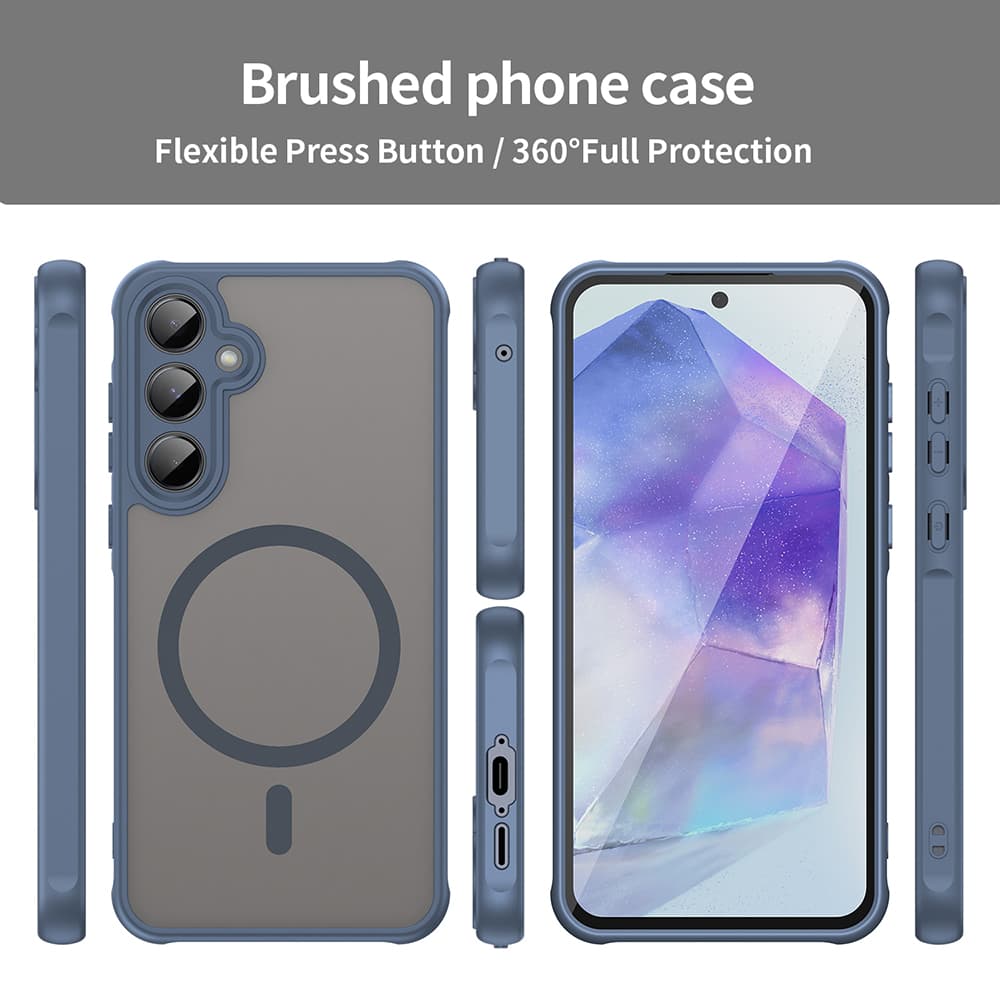 Techsuit HaloFrost II MagSafe pro Samsung Galaxy A35 5G tmavě modrý - náhled 3