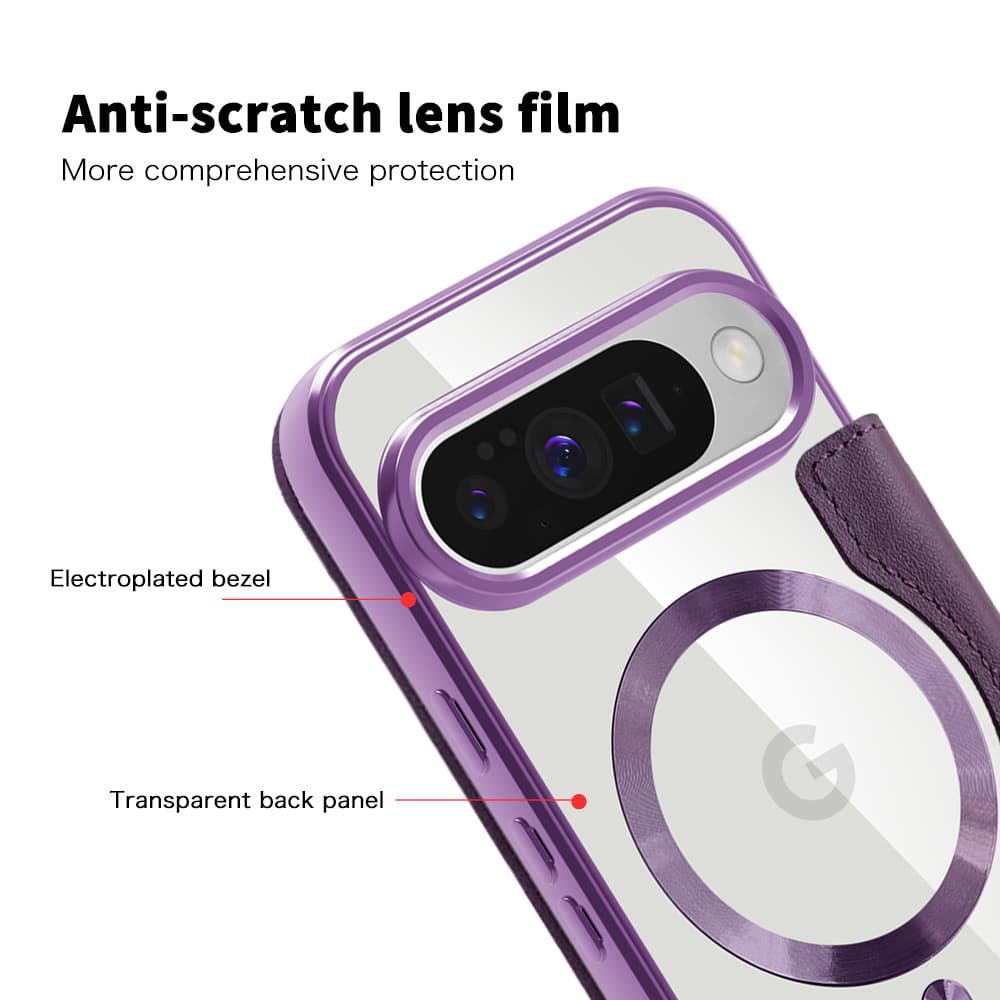 Pouzdro Techsuit SmartMag Book pro Google Pixel 10 Pro XL fialové - náhled 3