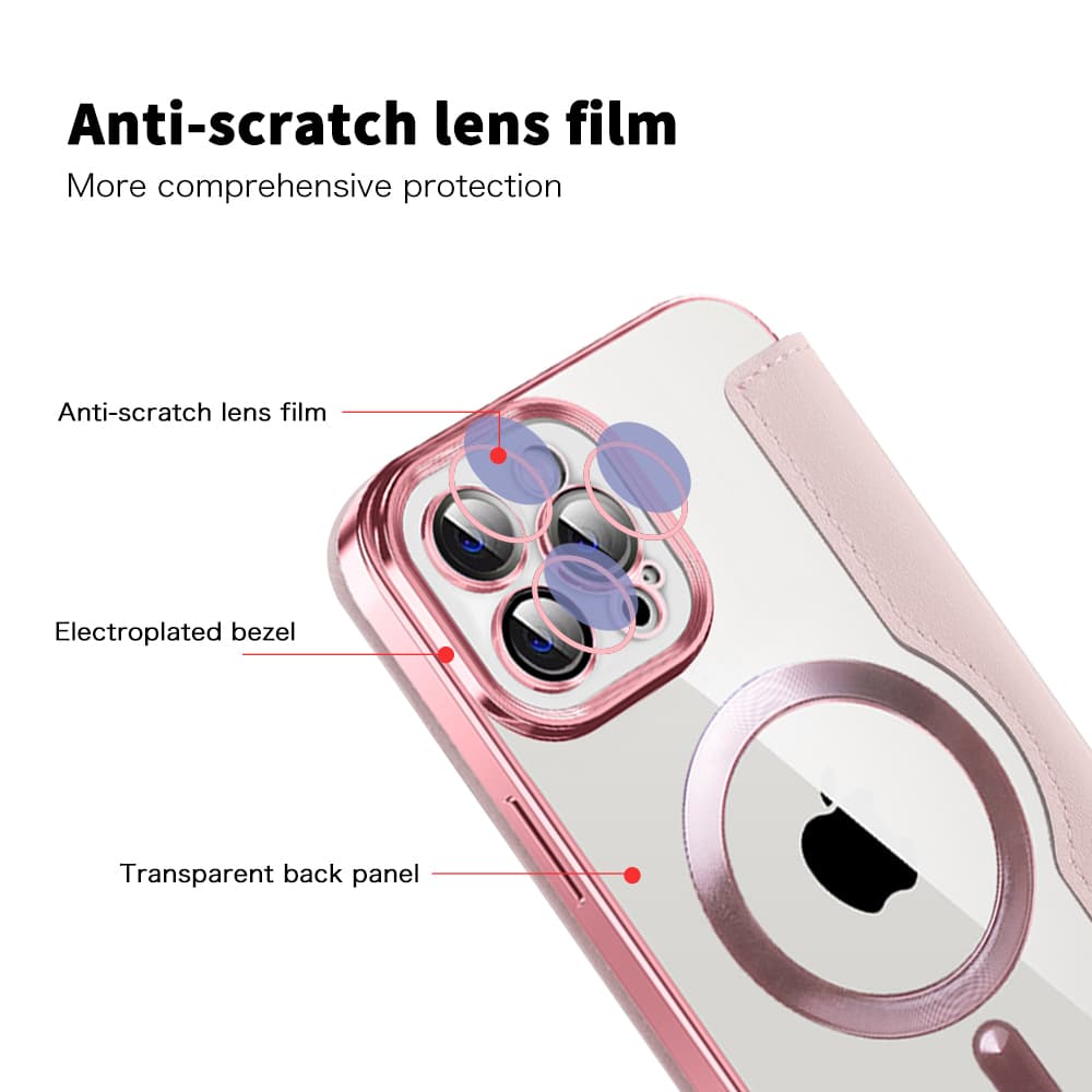 Pouzdro na knihu Techsuit SmartMag pro iPhone 12 Pro Max růžové - náhled 3
