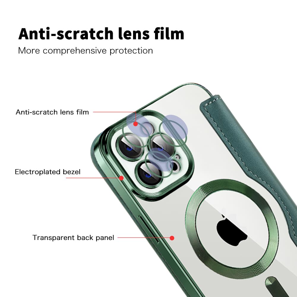 Pouzdro na knihu Techsuit SmartMag iPhone 12 Pro Max zelené - náhled 3