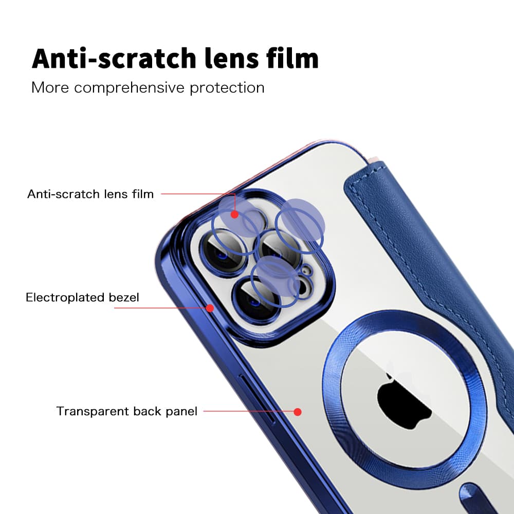 Pouzdro na knihu Techsuit SmartMag iPhone 12 Pro Max modré - náhled 3