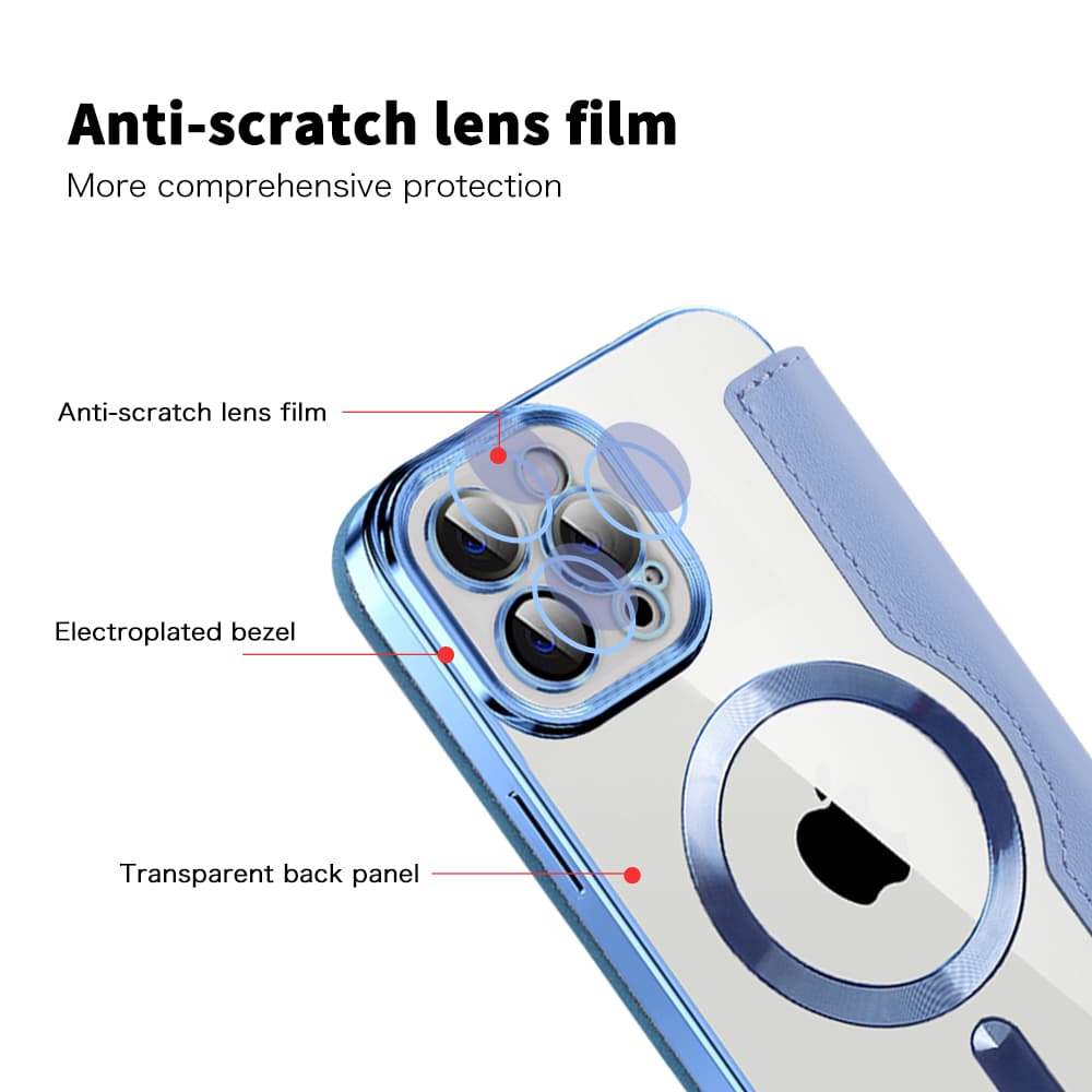 Pouzdro na knihu Techsuit SmartMag iPhone 12 Pro Max světle modré - náhled 3