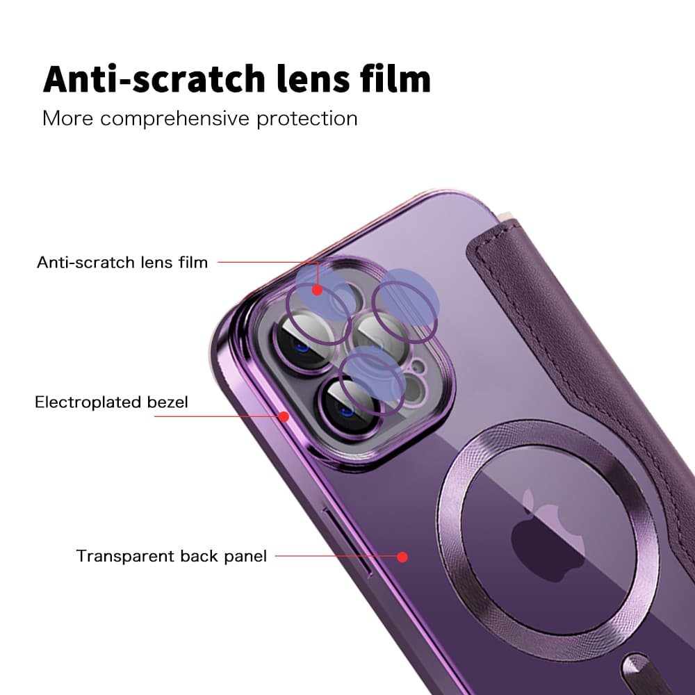 Pouzdro na knihu Techsuit SmartMag iPhone 12 Pro Max fialové - náhled 3