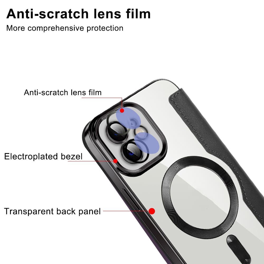 Pouzdro na knihu Techsuit SmartMag pro iPhone 12 hnědé - náhled 3