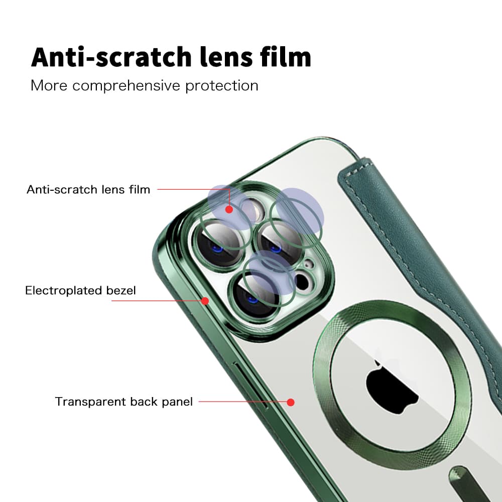 Pouzdro na knihu Techsuit SmartMag pro iPhone 13 Pro Max zelené - náhled 3