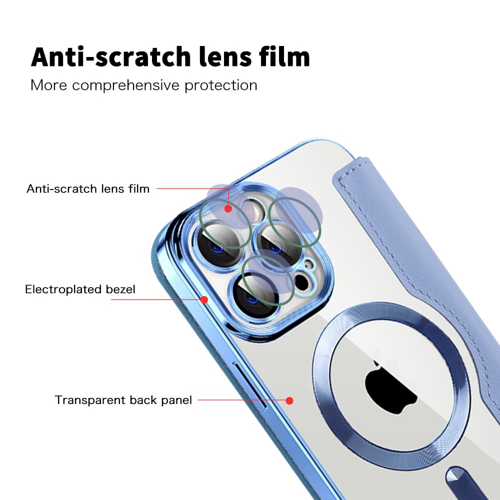Pouzdro na knihu Techsuit SmartMag iPhone 13 Pro Max světle modrá - náhled 3