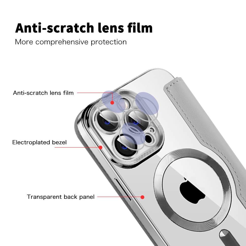 Pouzdro na knihu Techsuit SmartMag pro iPhone 13 Pro Max šedé - náhled 3