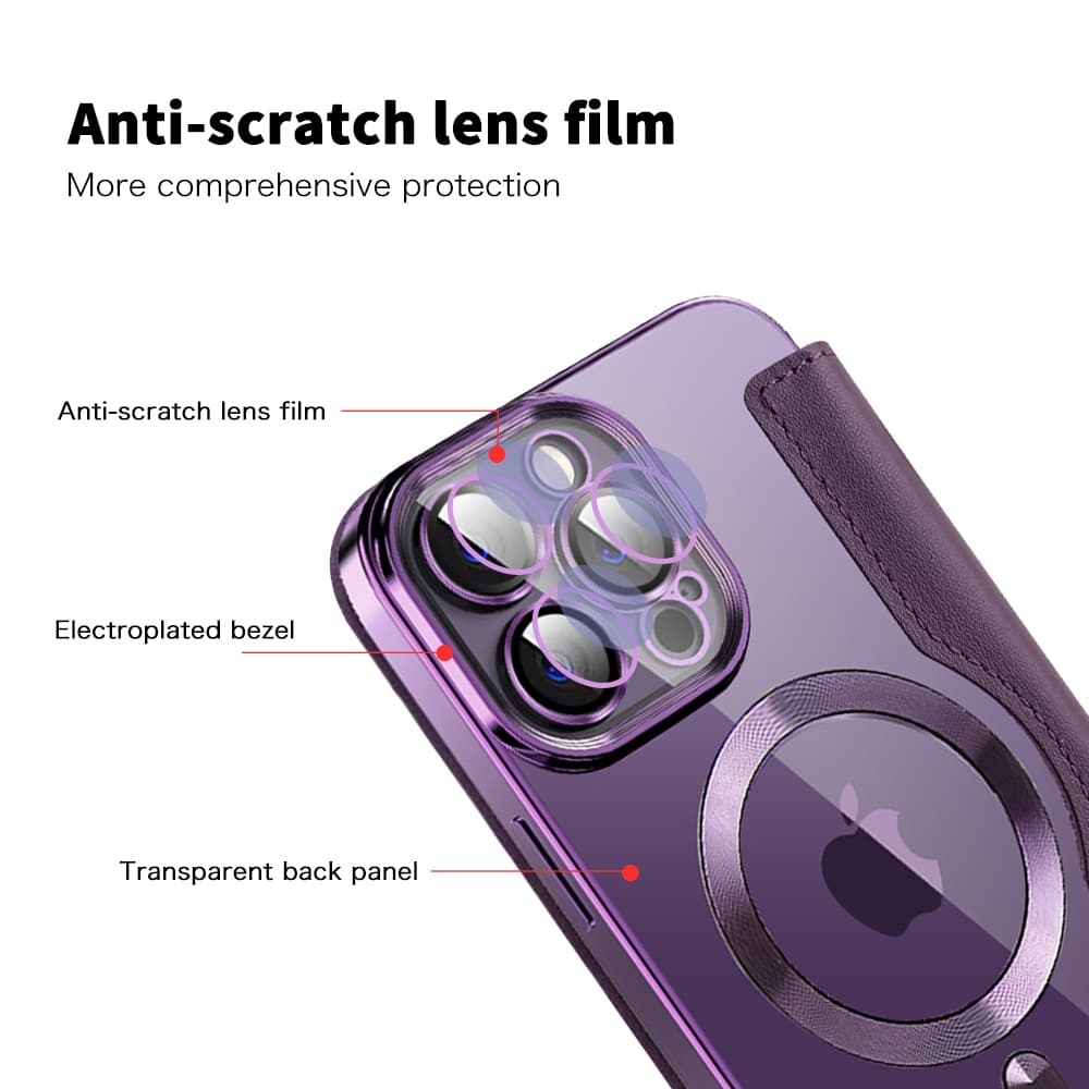 Pouzdro na knihu Techsuit SmartMag iPhone 13 Pro Max fialové - náhled 3