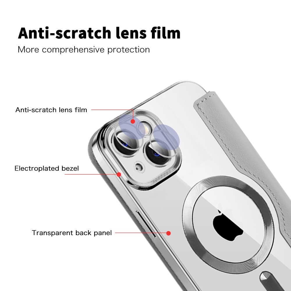 Pouzdro na knihu Techsuit SmartMag iPhone 14 šedé - náhled 3