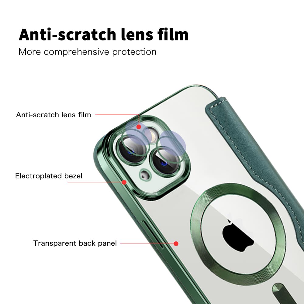 Pouzdro na knihu Techsuit SmartMag iPhone 14 Plus zelené - náhled 3