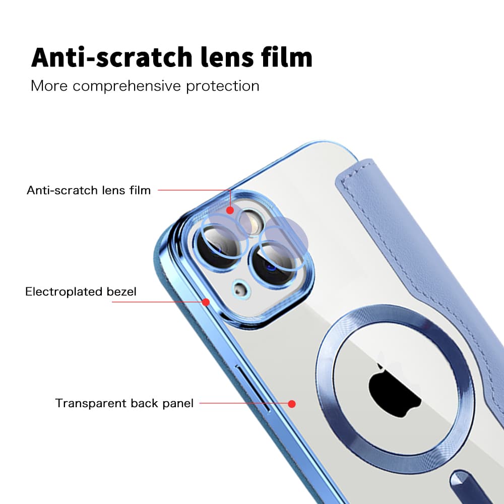 Pouzdro na knihu Techsuit SmartMag pro iPhone 14 Plus světle modré - náhled 3