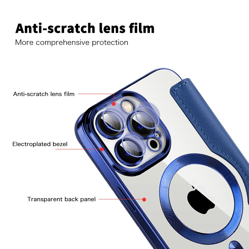 Pouzdro na knihu Techsuit SmartMag iPhone 14 Pro Max modré - náhled 3