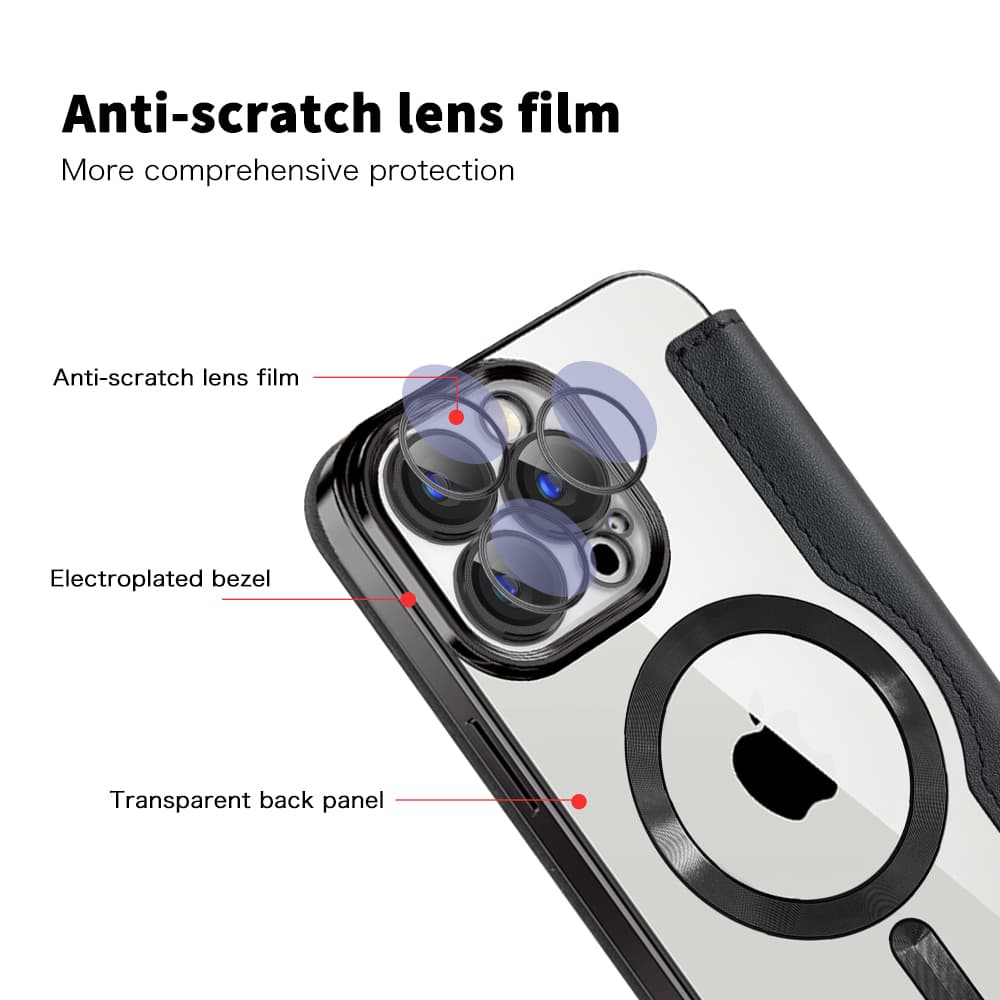 Pouzdro na knihu Techsuit SmartMag pro iPhone 15 Pro černé - náhled 3