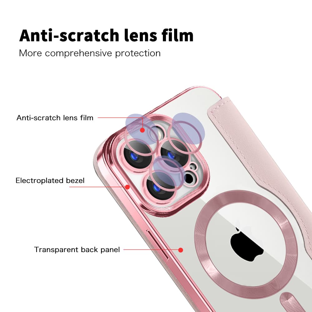 Pouzdro na knihu Techsuit SmartMag iPhone 15 Pro růžové - náhled 3