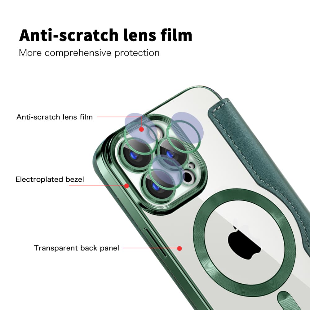 Pouzdro na knihu Techsuit SmartMag iPhone 15 Pro Max zelené - náhled 3
