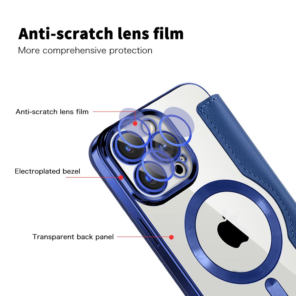 Pouzdro na knihu Techsuit SmartMag iPhone 15 Pro Max modré - náhled 3
