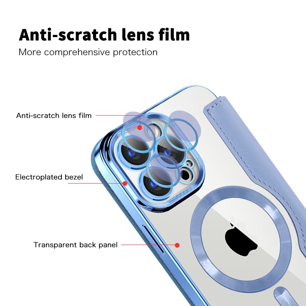 Pouzdro na knihu Techsuit SmartMag iPhone 15 Pro Max světle modrá - náhled 3