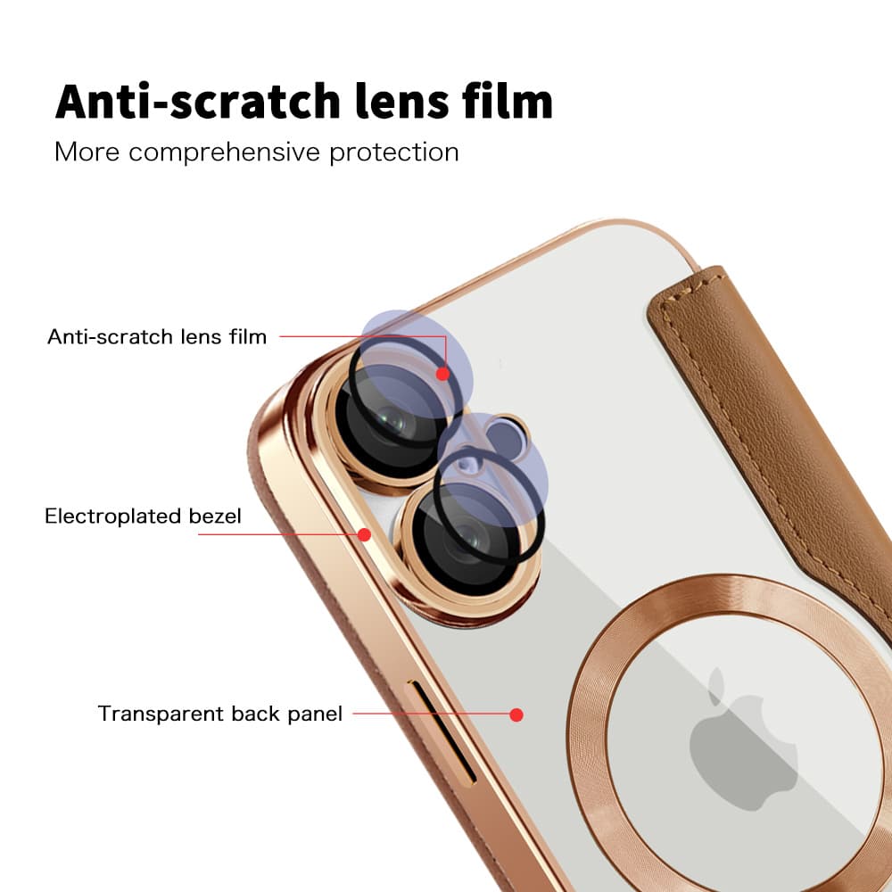 Pouzdro na knihu Techsuit SmartMag pro iPhone 16 hnědé - náhled 3
