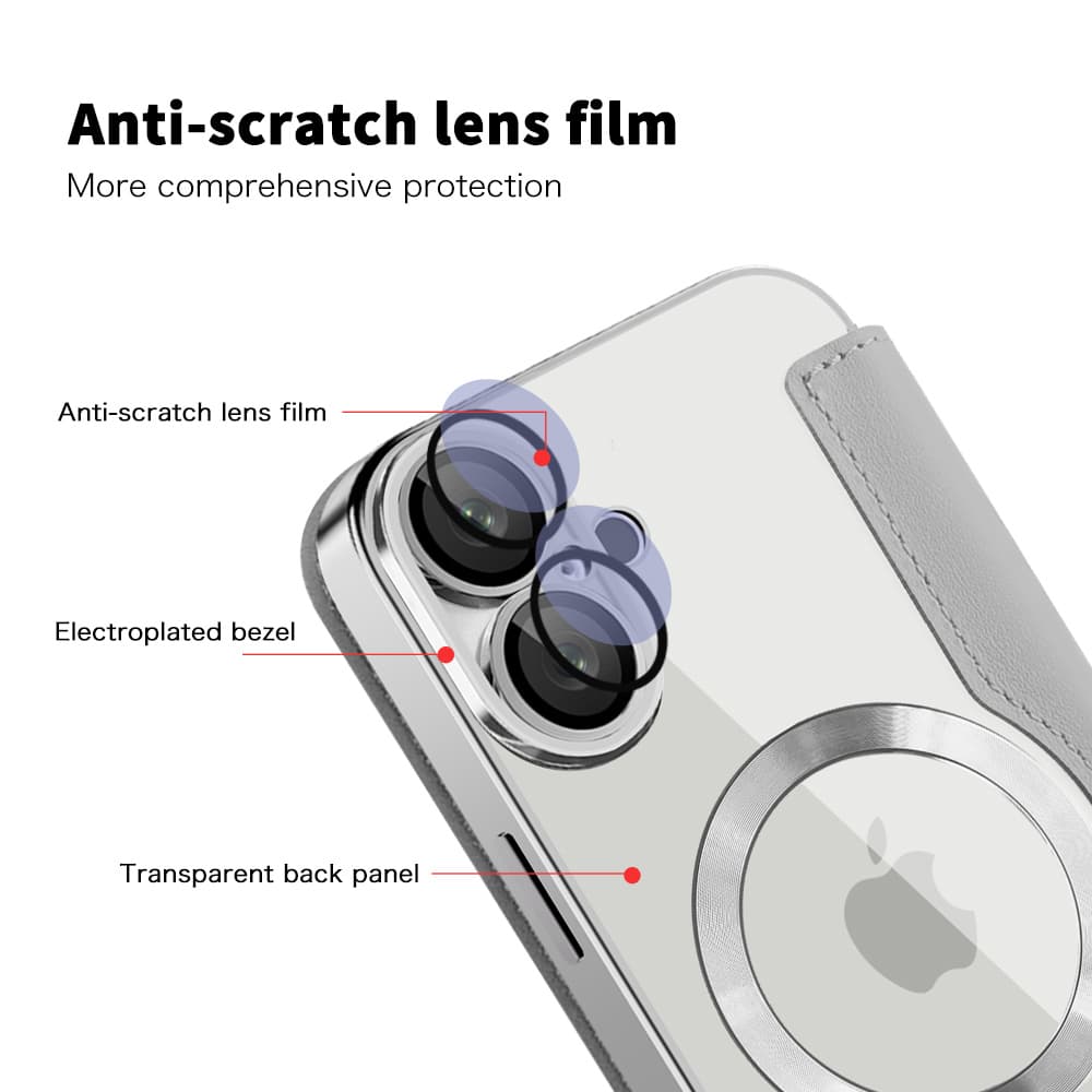 Pouzdro na knihu Techsuit SmartMag iPhone 16 šedé - náhled 3