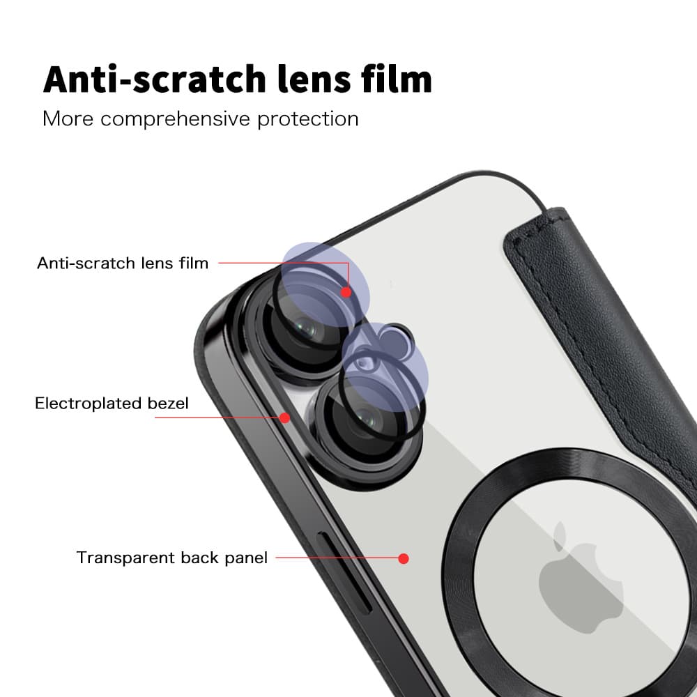 Pouzdro na knihu Techsuit SmartMag pro iPhone 16 Plus černé - náhled 3