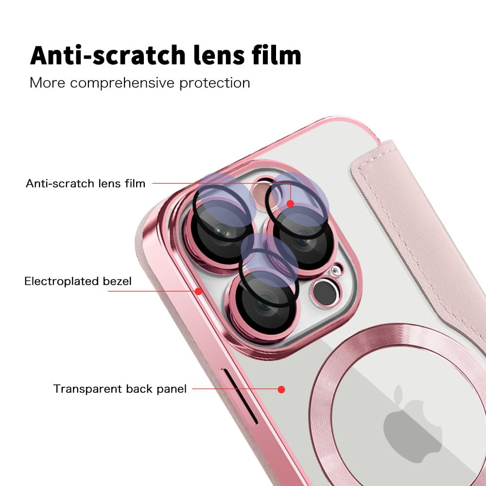 Pouzdro na knihu Techsuit SmartMag iPhone 16 Pro růžové - náhled 3