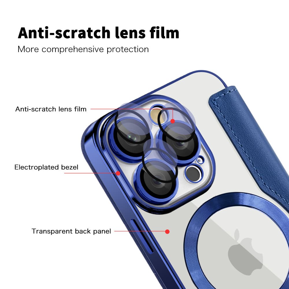 Pouzdro na knihu Techsuit SmartMag pro iPhone 16 Pro modré - náhled 3