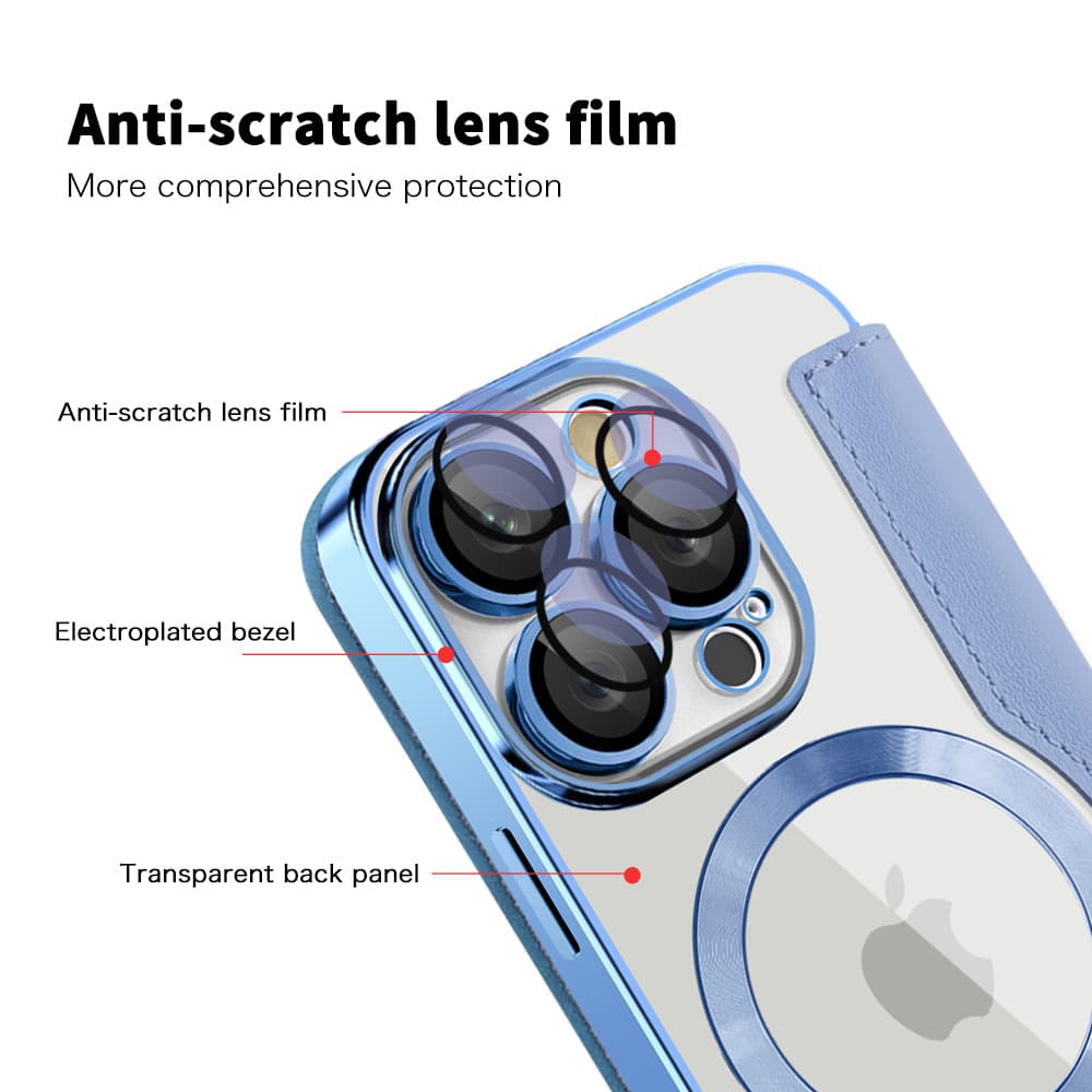 Pouzdro na knihu Techsuit SmartMag iPhone 16 Pro světle modrá - náhled 3