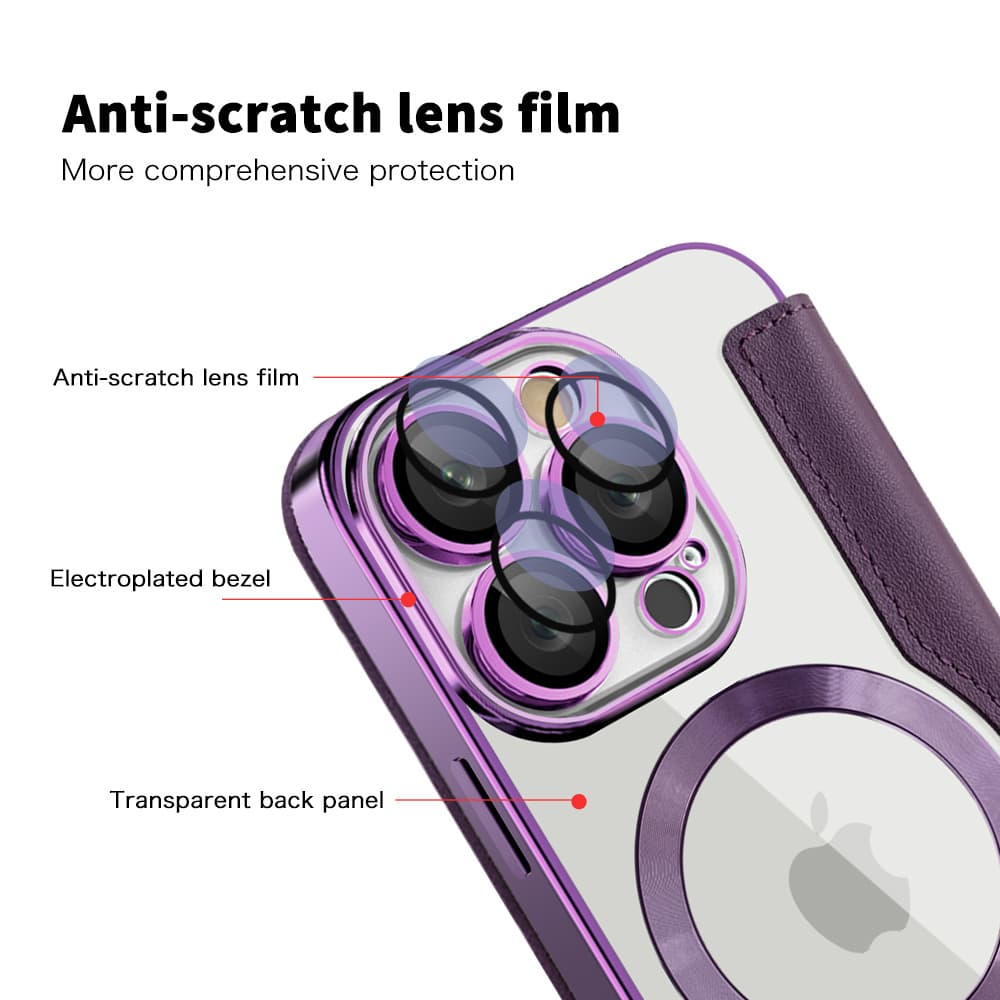 Pouzdro na knihu Techsuit SmartMag iPhone 16 Pro Max fialové - náhled 3
