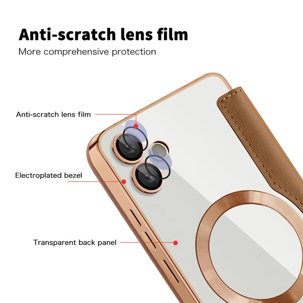 Pouzdro na knihu SmartMag pro Samsung Galaxy A05 hnědé - náhled 3