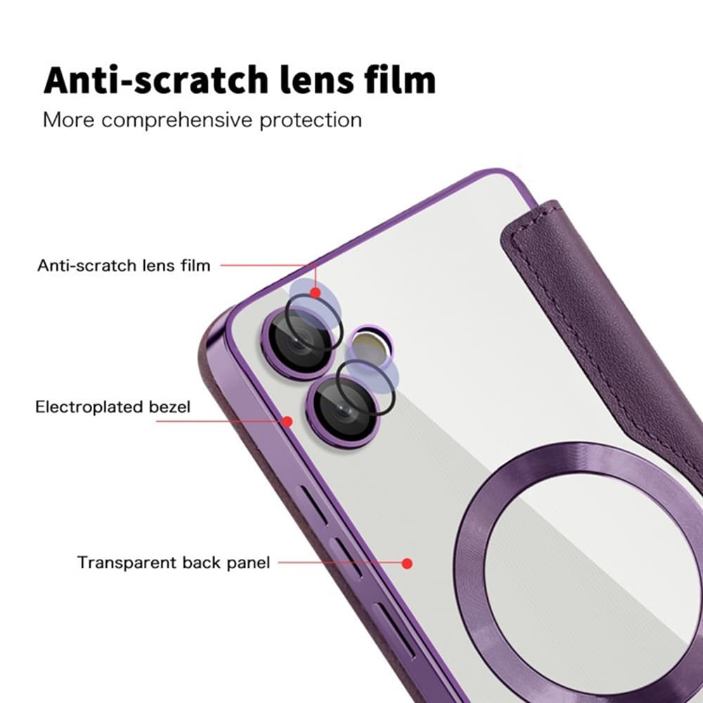 Pouzdro na knihu SmartMag pro Samsung Galaxy A05 fialové - náhled 3