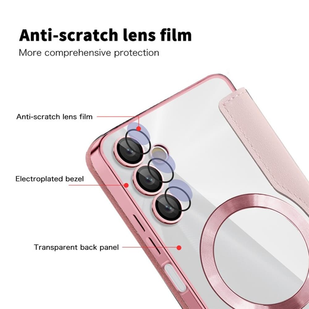 Pouzdro na knihu Techsuit SmartMag pro Samsung Galaxy A05s růžové - náhled 3