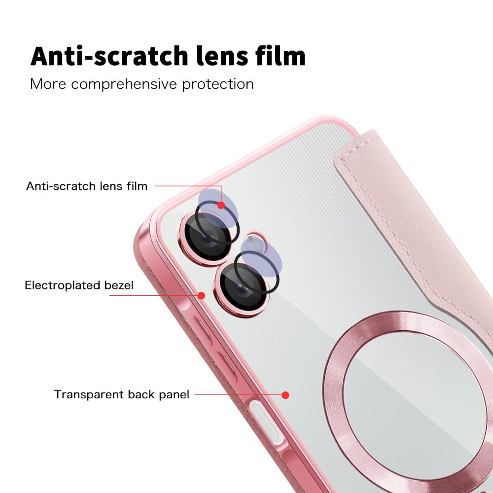 Pouzdro na knihu Techsuit SmartMag pro Samsung Galaxy A06 růžové - náhled 3