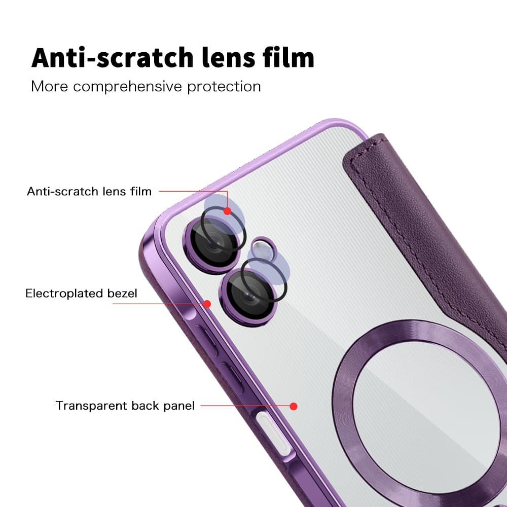 Techsuit SmartMag pouzdro na knihu Samsung Galaxy A06 fialové - náhled 3