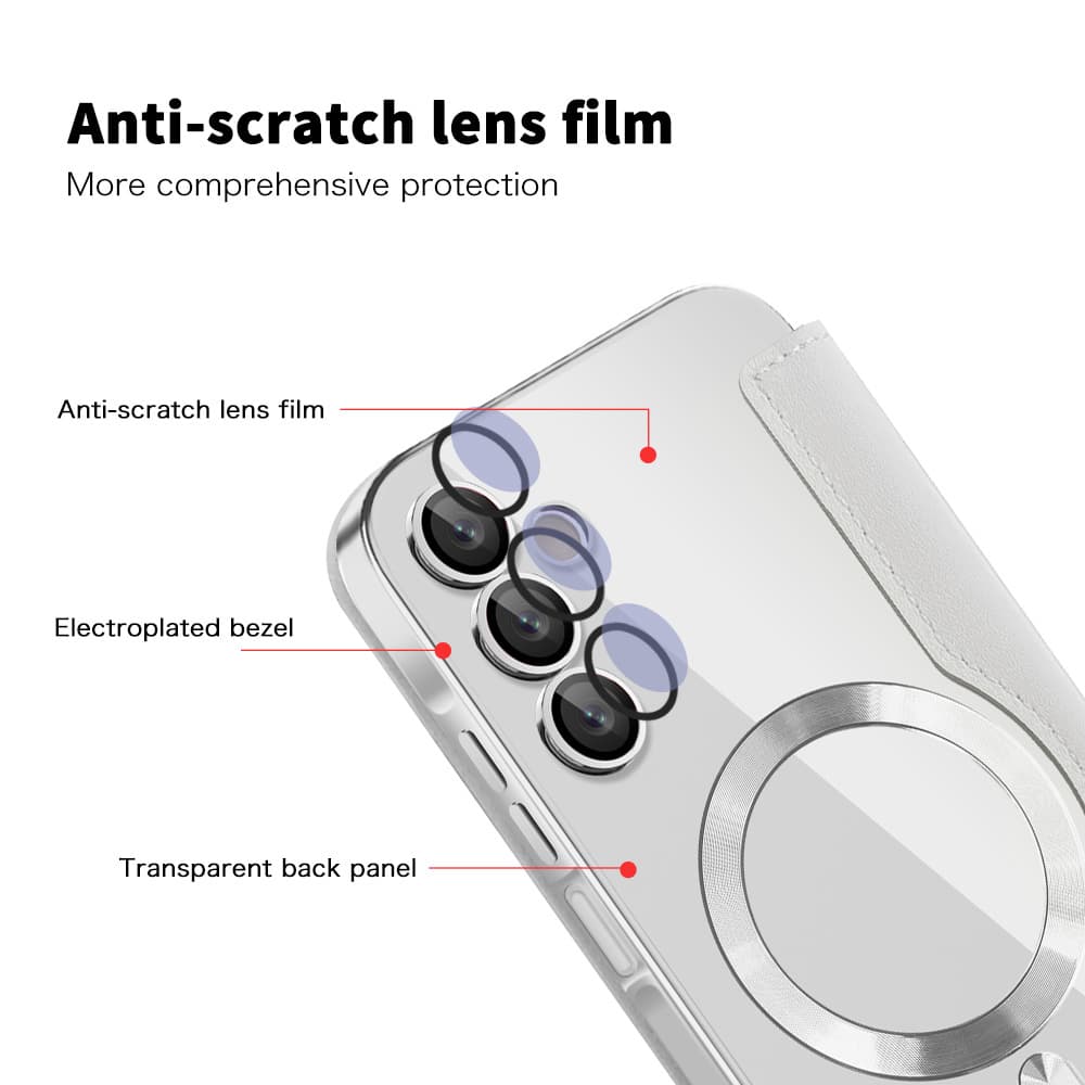 Techsuit SmartMag knížkové pouzdro Samsung Galaxy A15 4G / A15 5G šedé - náhled 3