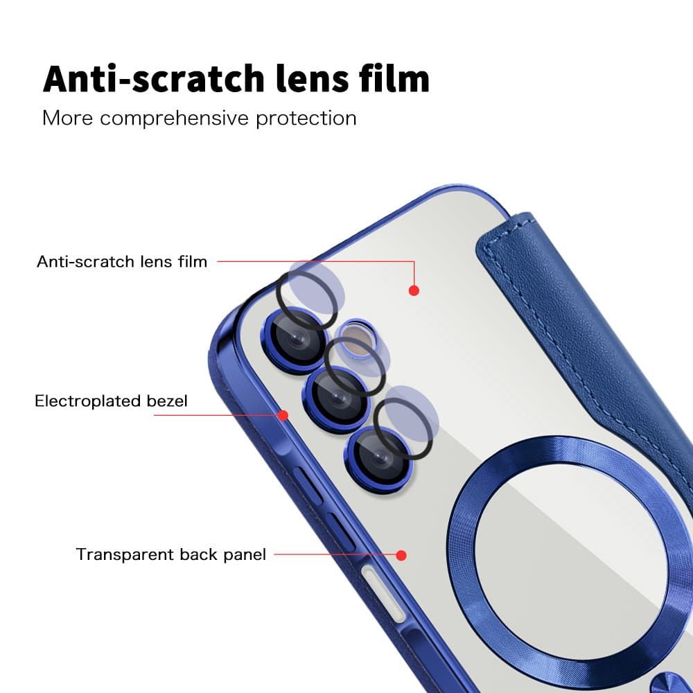 Techsuit SmartMag knižní pouzdro Samsung Galaxy A15 4G / A15 5G modré - náhled 3