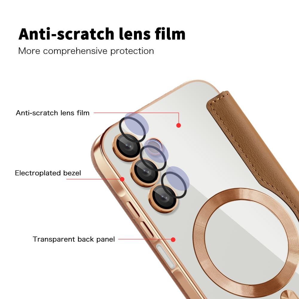 Pouzdro na knihu Techsuit SmartMag pro Samsung Galaxy A15 4G A15 5G hnědé - náhled 3