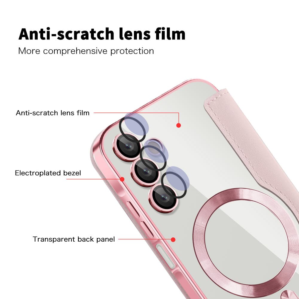 Techsuit SmartMag knížkové pouzdro Samsung Galaxy A15 4G / A15 5G růžové - náhled 3