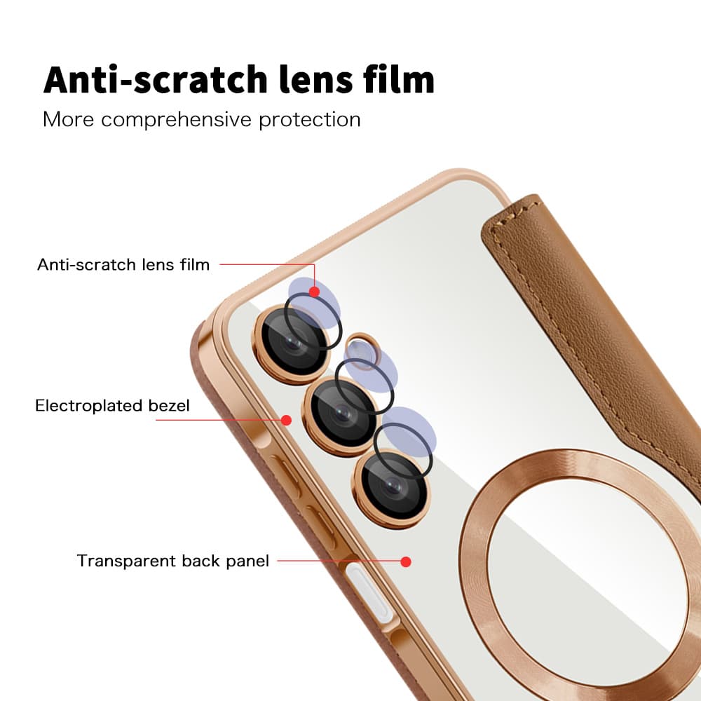 Pouzdro na knihu Techsuit SmartMag pro Samsung Galaxy A16 4G A16 5G hnědé - náhled 3