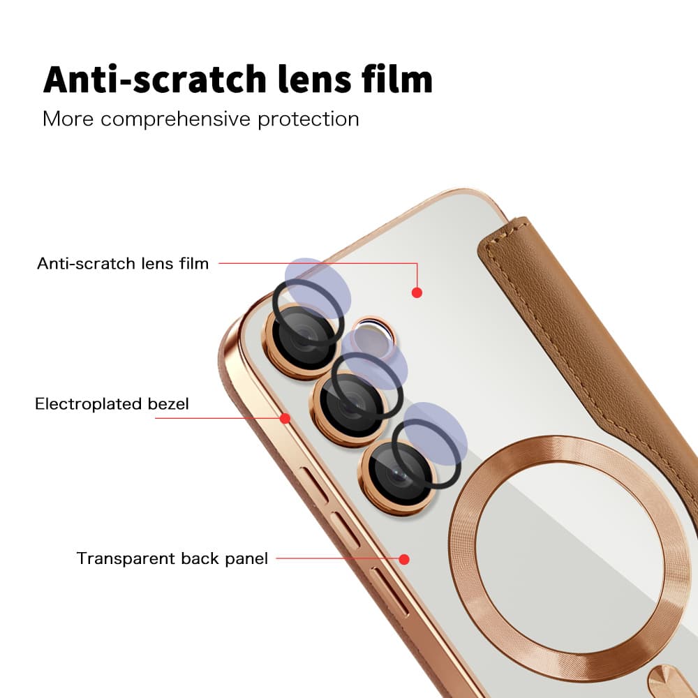 Pouzdro na knihu Techsuit SmartMag pro Samsung Galaxy S23 hnědé - náhled 3