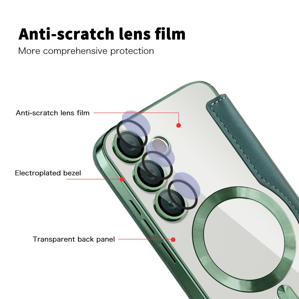Techsuit SmartMag knížkové pouzdro Samsung Galaxy S23 Plus zelené - náhled 3