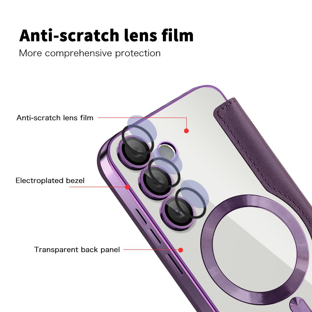Pouzdro na knihu Techsuit SmartMag pro Samsung Galaxy S23 Plus fialové - náhled 3
